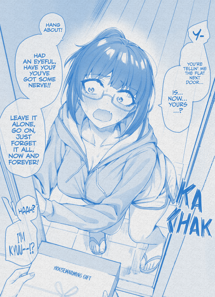 ecchi manga panel from Kaguhara's Fetish Notebook