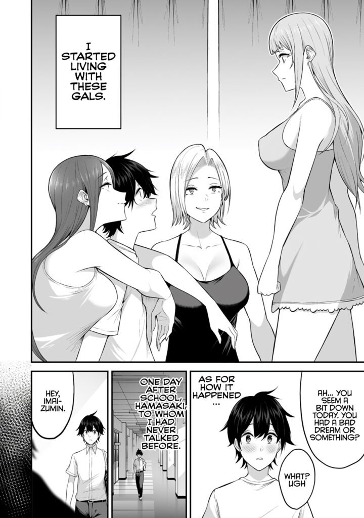 ecchi manga panel from Imaizumi Brings All the Gals to His House
