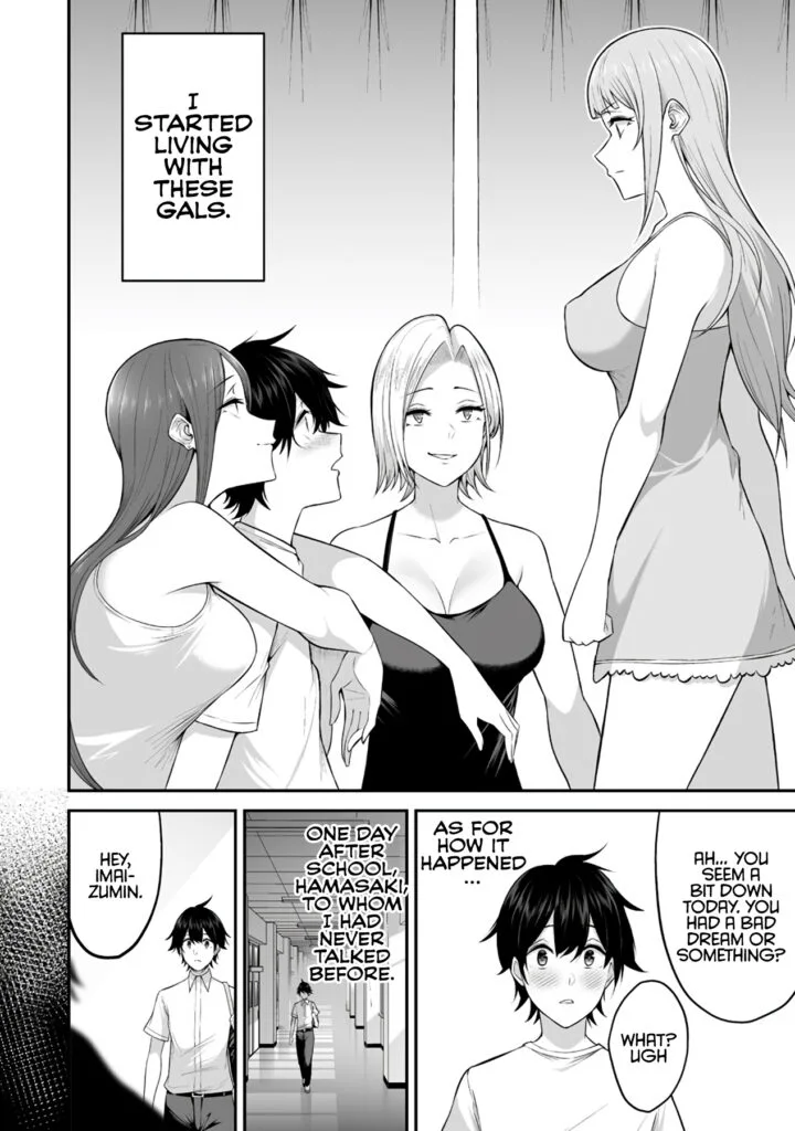ecchi manga panel from Imaizumi Brings All the Gals to His House