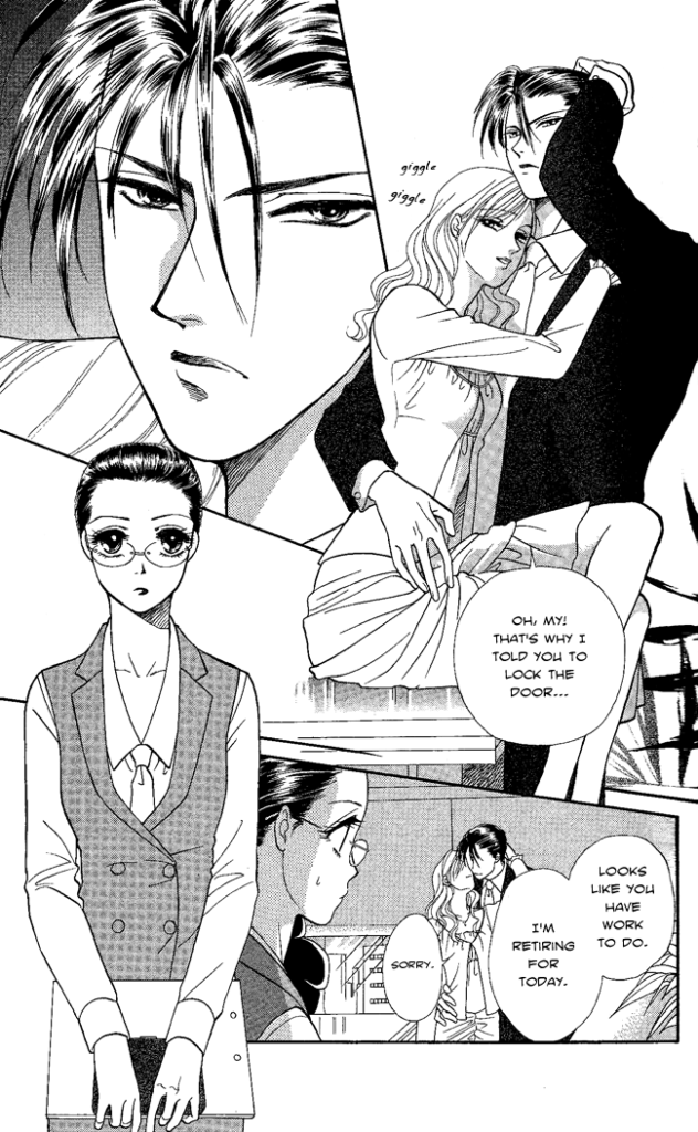 ecchi manga panel from Midnight Secretary