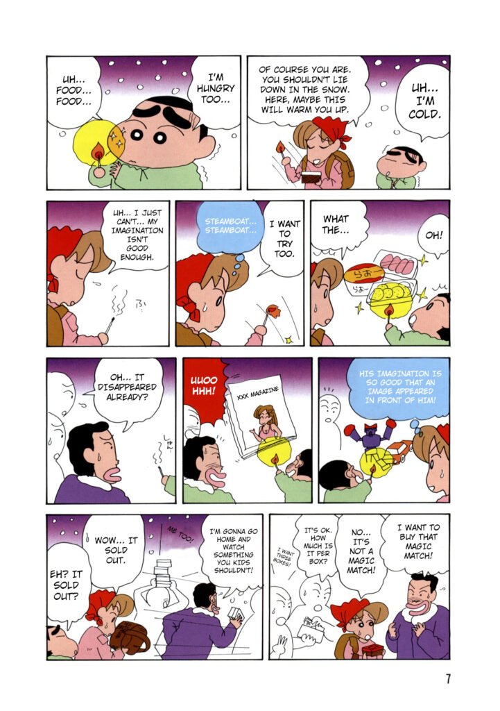 ecchi manga panel from Crayon Shin-chan