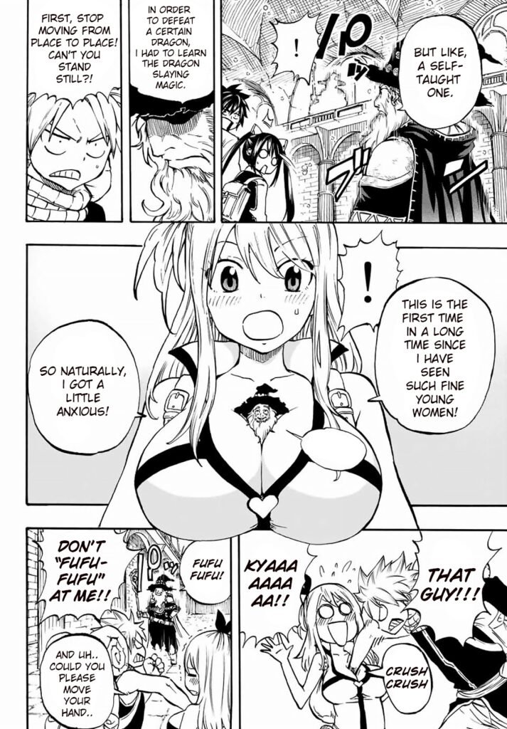 ecchi manga panel from FAIRY TAIL: 100 YEARS QUEST