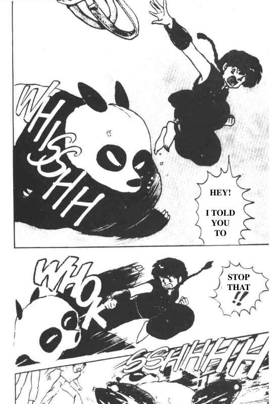 ecchi manga panel from Ranma 1/2