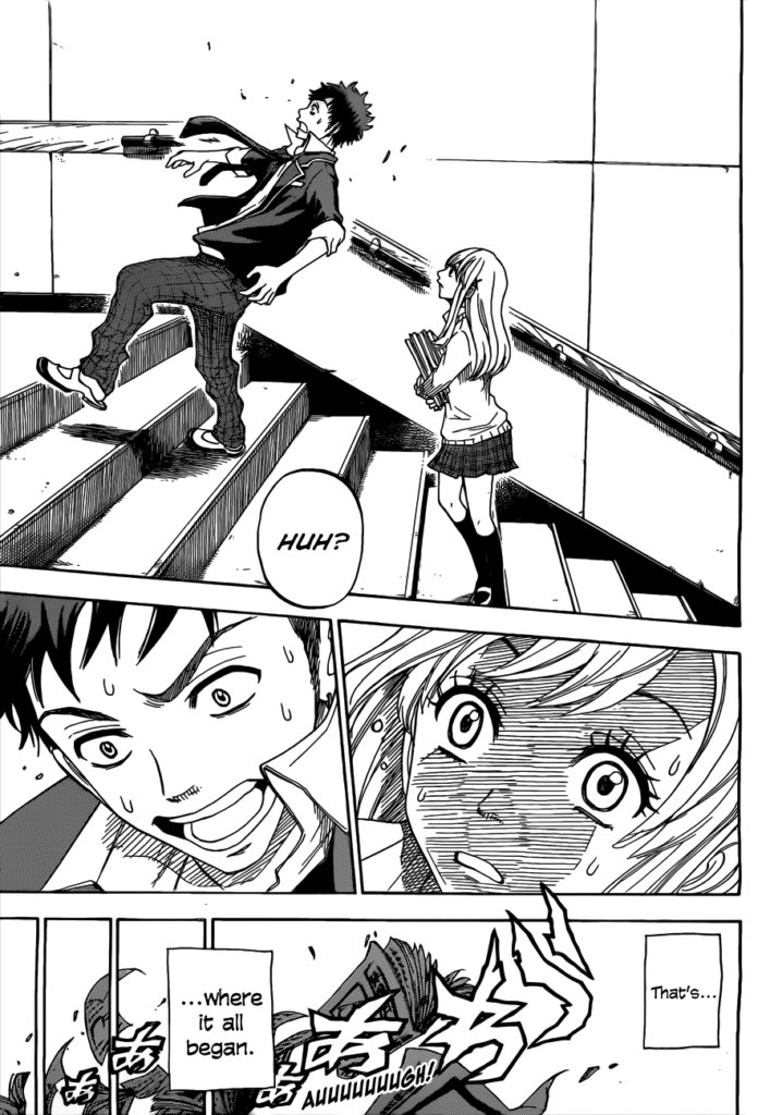 ecchi manga panel from Yamada-kun and the Seven Witches