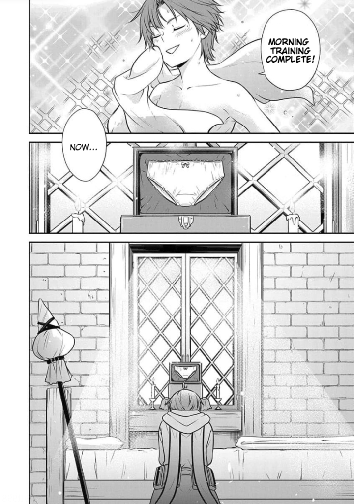 ecchi manga panel from Mushoku Tensei Depressed Magician Arc