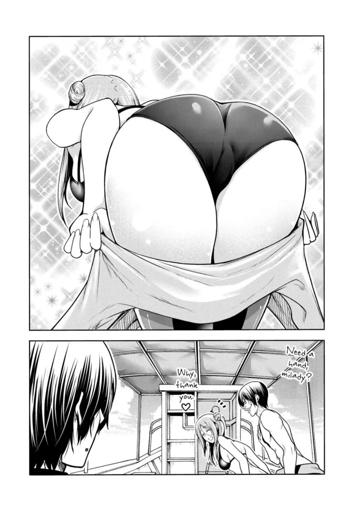 ecchi manga panel from Grand Blue Dreaming