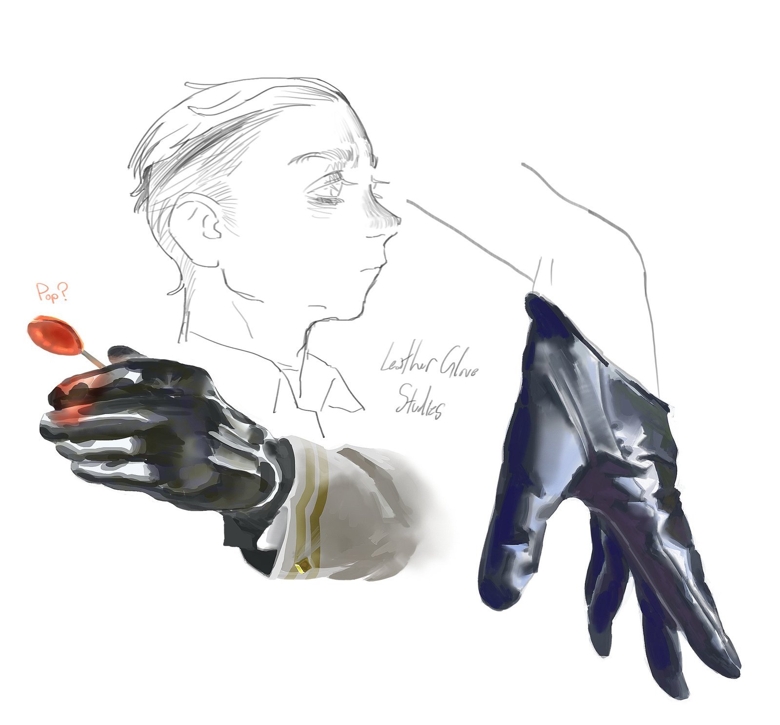 Art study of leathe gloves fro,m ToTou (Brad Mesina).