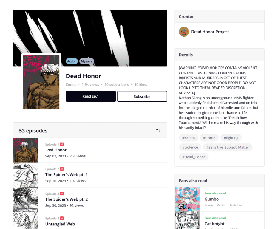 Dead Honor Manga - Living in a caravan park and trying to live my dream. 13 Screenshot 2025 10 25 111942