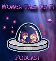 Veronica Taylor Interview: The Voice of Ash on Dubbing, Lip Flap and 25 Years of Pokémon 14 Graphic logo for the "Women Talk Sci Fi Podcast". The background is a dark blue and purple space scene dotted with glowing pink stars. In the center is a cartoon silver flying saucer with a clear dome. Inside the dome are two smiling women: one on the left with purple hair in a purple outfit, and one on the right with blonde and pink hair in a pink outfit. A smaller pink and white UFO hovers in the distance on the upper right. The text "WOMEN TALK SCI FI" is centered at the top, and "PODCAST" is at the bottom, both written in a stylized, glowing purple font.